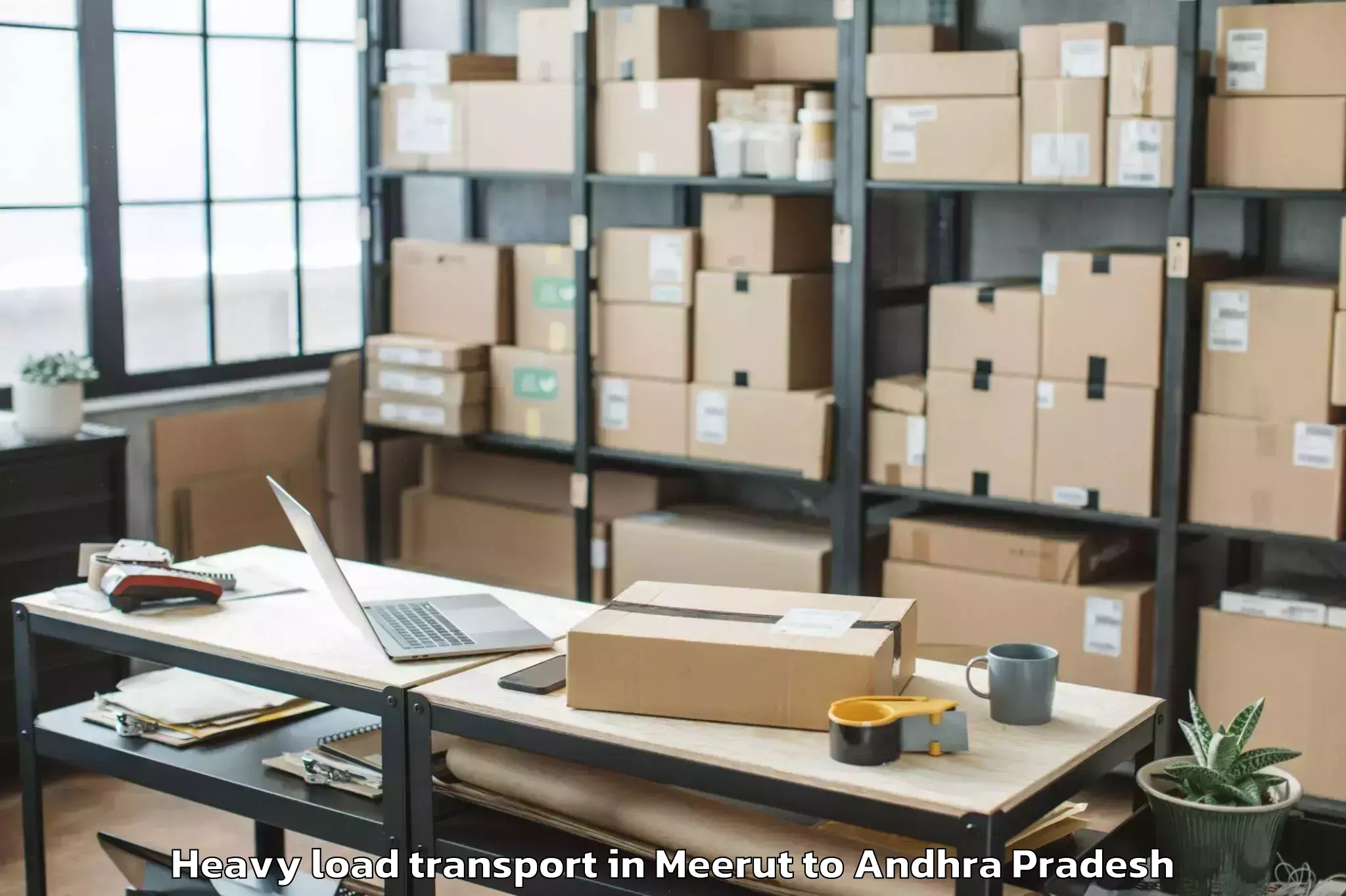 Get Meerut to Rajahmundry Airport Rja Heavy Load Transport